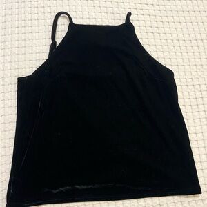 Black Backless Halter Top